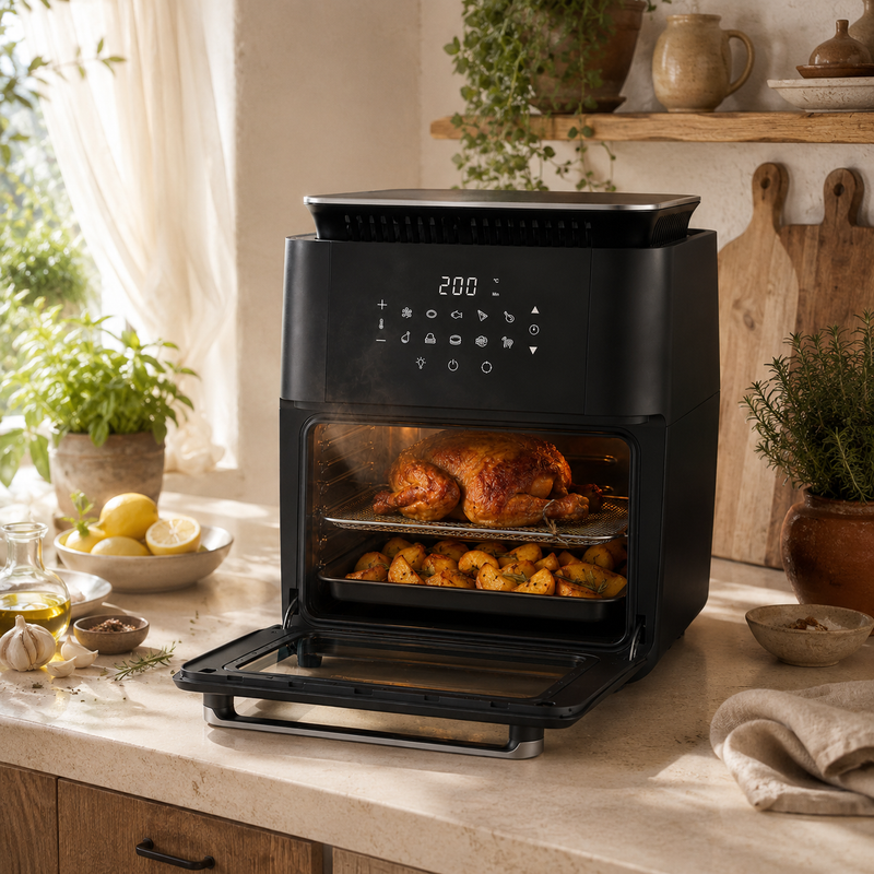 Friggitrice Aria 12L con Display LED Touch Timer 60 Min e Ricette Preimpostate