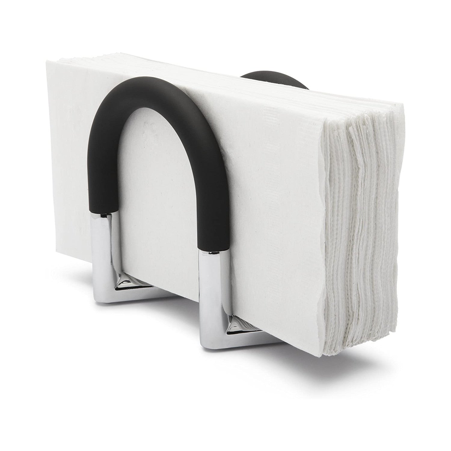 Portatovaglioli In Metallo Nero 18x18x5 Cm - Per Cucina O Bar, Design Quadrato Con Ferma Tovagliolo | CHL-831003 - Foto 9