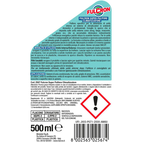 immagine-2-fulcron-spray-detergente-per-climatizzatori-internoesterno-500ml-ean-8002565025674