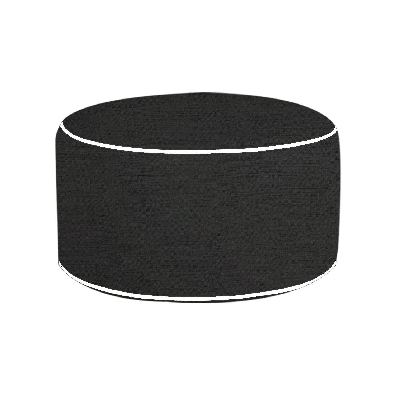 Pouf Ottoman Impermeabile Sfoderabile Nero 53cm – Avilia Home