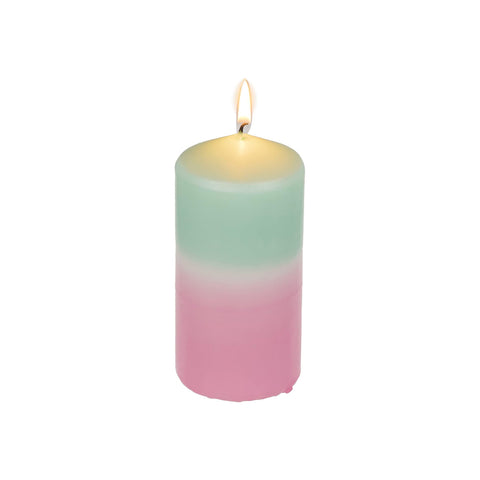 immagine-1-oem-candela-cilindrica-bicolore-sfumata-12cm-rosamenta-ean-4029811464975