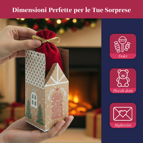 Calendari dell’Avvento – Versione Albero con Cassetti o Casette con Sticker