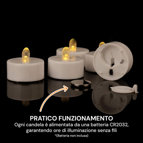 Set 16 Candele LED Decorative – Luce Calda per Interni