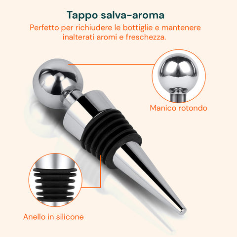 Set Sommelier 6 Pezzi in Valigetta Elegante in Alluminio