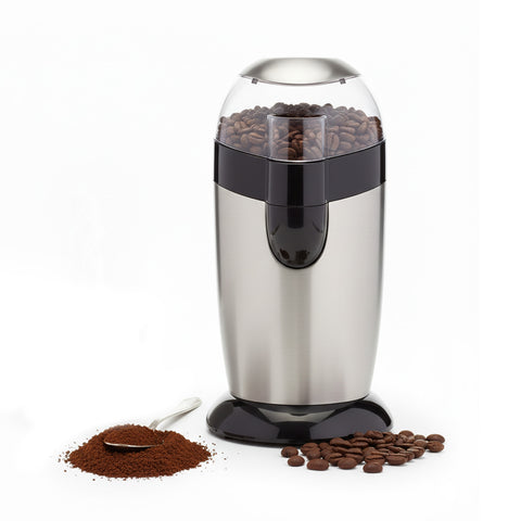 Macina Caffè Elettrico Inox con Lama in Acciaio e Grado di Macinatura Regolabile