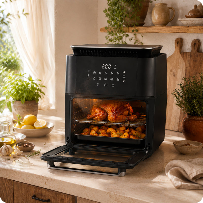 Friggitrice Aria 12L con Display LED Touch Timer 60 Min e Ricette Preimpostate