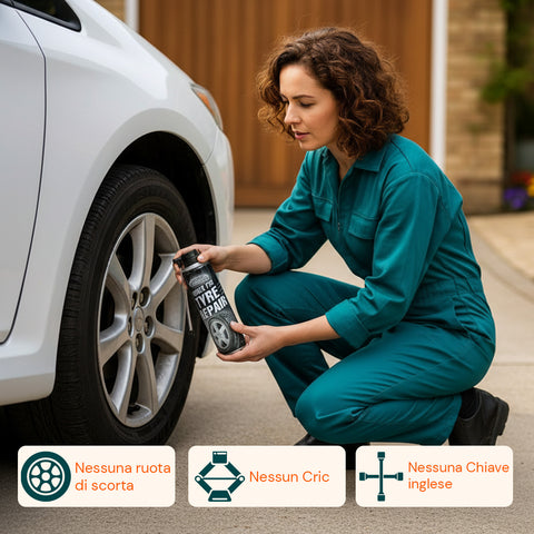 Spray Ripara Pneumatici Rapido 300ml – Sigilla Forature in Pochi Secondi