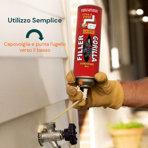 Schiuma Riempitiva Sigillante 500ml per Crepe, Buchi e Cavità