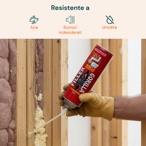 Schiuma Riempitiva Sigillante 500ml per Crepe, Buchi e Cavità