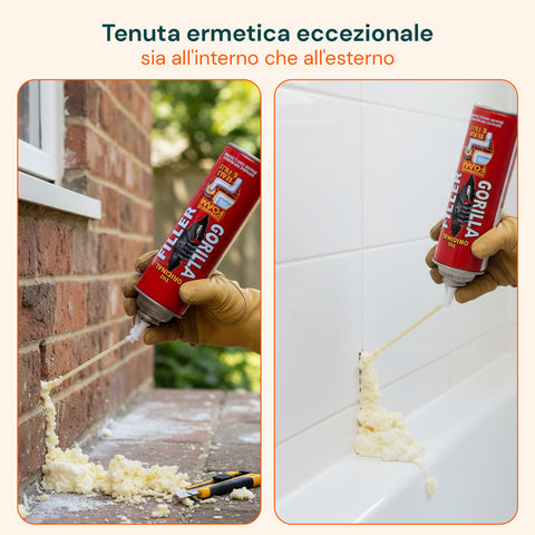 Schiuma Riempitiva Sigillante 500ml per Crepe, Buchi e Cavità