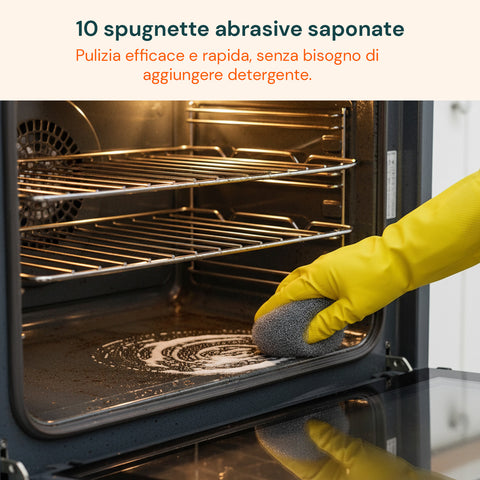Spugne Saponate in Acciaio 10 Pz – Pulizia Profonda Cucina