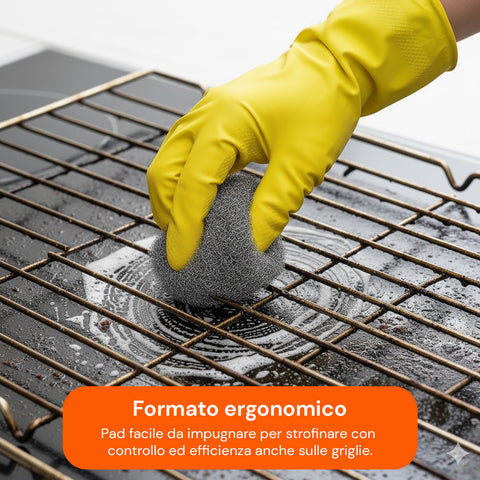 Spugne Saponate in Acciaio 10 Pz – Pulizia Profonda Cucina