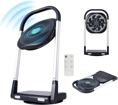 Ventilatore Richiudibile Slim 8 Velocità Con Timer E Telecomando 13w Nero