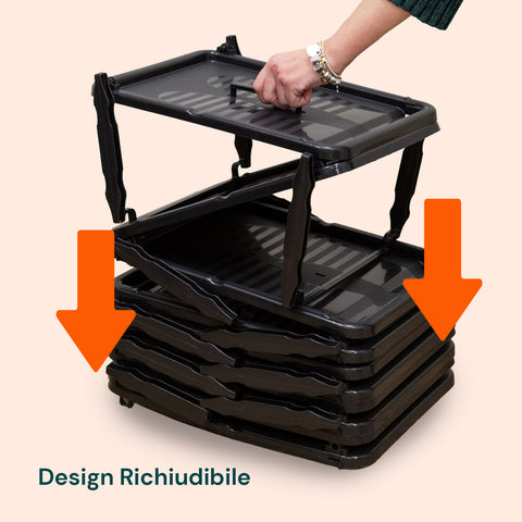 Scarpiera Zig Zag Per 10 Paia Di Scarpe In Plastica 36x30x65cm