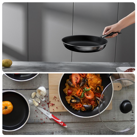 Set 4 Padelle Antiaderenti - 16/20/24/28 Cm In Alluminio, PFOA Free E Manici Ergonomici - Foto 12