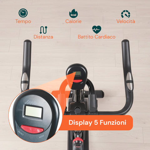 Indoor Bike Professionale – Telaio in Acciaio e Display con Supporto Telefono