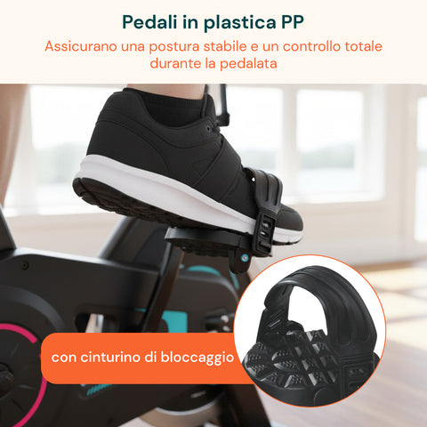 Indoor Bike Professionale – Telaio in Acciaio e Display con Supporto Telefono