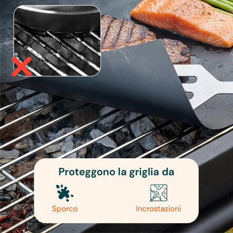 Tappetini Antiaderenti Per Barbecue Set da 2