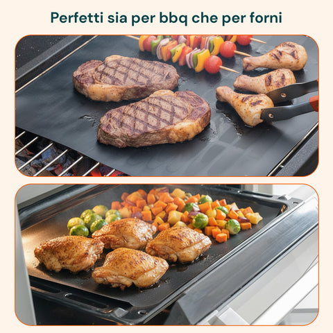 Tappetini Antiaderenti Per Barbecue Set da 2