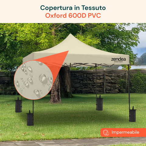 Gazebo Richiudibile 3x3 m Impermeabile con Borsa e Pesi Inclusi
