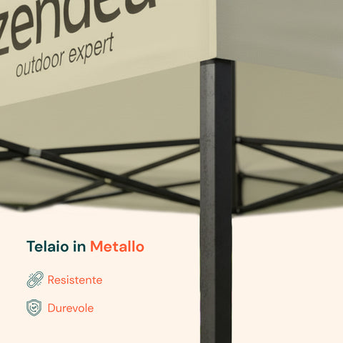 Gazebo Richiudibile 3x3 m Impermeabile con Borsa e Pesi Inclusi