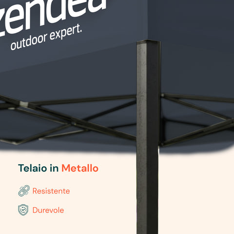 Gazebo Richiudibile 3x3 m Impermeabile con Borsa e Pesi Inclusi