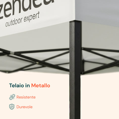 Gazebo Richiudibile 3x3 m Impermeabile con Borsa e Pesi Inclusi