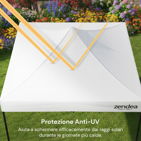 Gazebo Richiudibile 3x3 m Impermeabile con Borsa e Pesi Inclusi