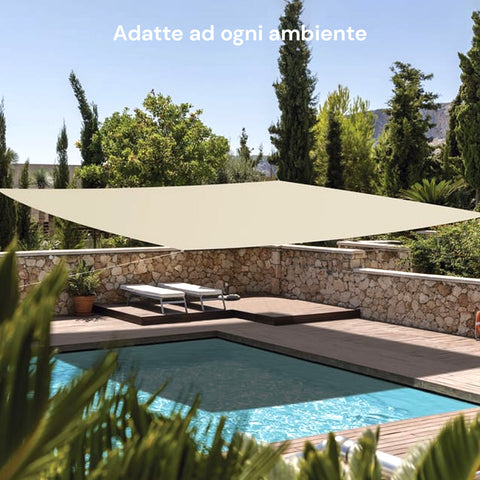 TENDA A VELA QUADRATO DA SOLE OMBREGGIANTE TELO - Foto 8