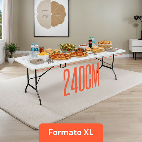 Tavolo Clori XL per Pic Nic Pieghevole Richiudibile a Valigetta in Resina PP