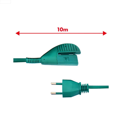 Cavo Alimentazione VK135/136 – Ricambio Compatibile 10m Verde con Spina