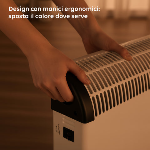 Termoconvettore elettrico Da Pavimento 2000w 57 x 20 x 40 cm Bianco
