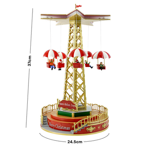 Giostra Natalizia Animata Con Musica E Luci Led