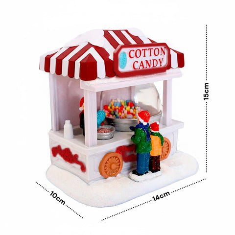 Bottega Natalizia Zucchero Filato Animato Con Luci Led