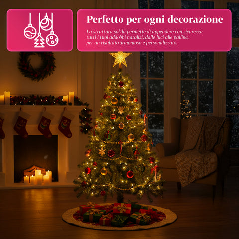 Albero Natalizio Classico – Rami Folti e Stabili, Altezza 150/180/210 cm