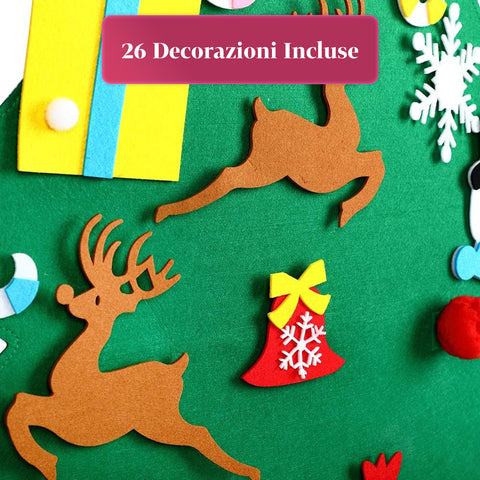 Albero di Natale in Feltro per Bambini – 26 Giochi Inclusi, Facile e Divertente