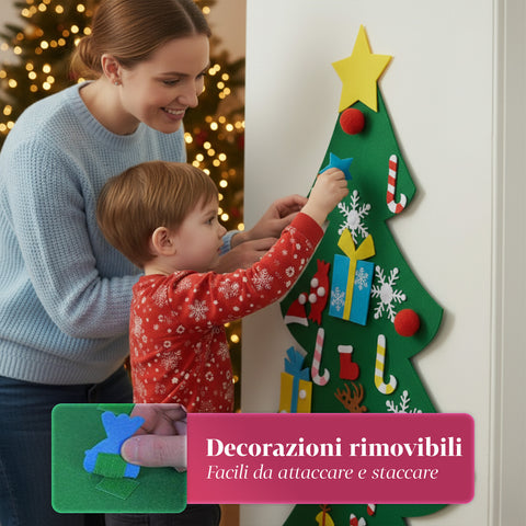 Albero di Natale in Feltro per Bambini – 26 Giochi Inclusi, Facile e Divertente