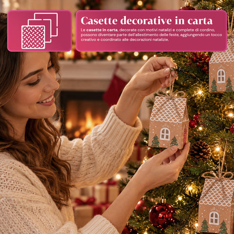 Calendari dell’Avvento – Versione Albero con Cassetti o Casette con Sticker
