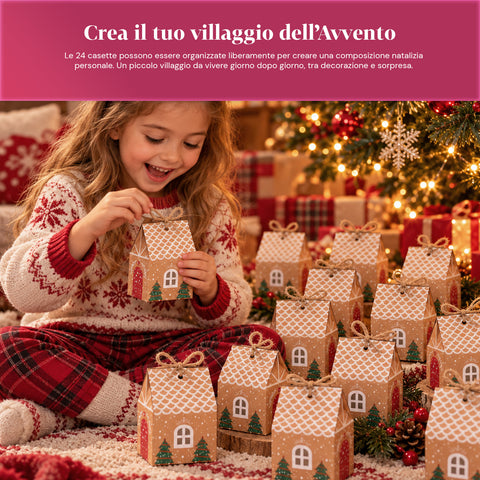 Calendari dell’Avvento – Versione Albero con Cassetti o Casette con Sticker