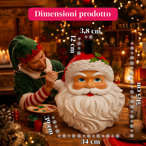 Base per albero di Natale decorativa, 10 soggetti, in ferro e magnesio, aggancio universale, alberi fino a 210 cm, 2 modelli con luci LED