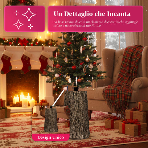 Base Realistica per Alberi di Natale XXL da 120 a 210 cm – Stile Tronco