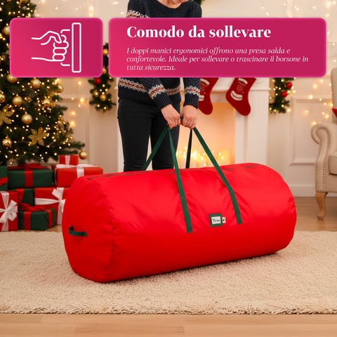 Borsa Contenitore Impermeabile per Albero di Natale – Pieghevole con Manici e Zip