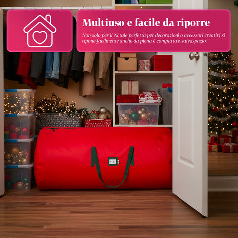 Borsa Contenitore Impermeabile per Albero di Natale – Pieghevole con Manici e Zip