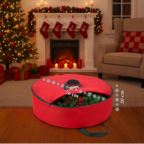 Borsa Contenitore per Ghirlanda Natalizia in Tessuto – Impermeabile e Resistente