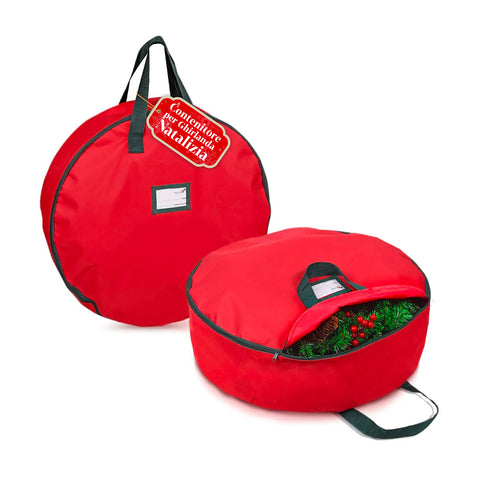 Borsa Contenitore per Ghirlanda Natalizia in Tessuto – Impermeabile e Resistente