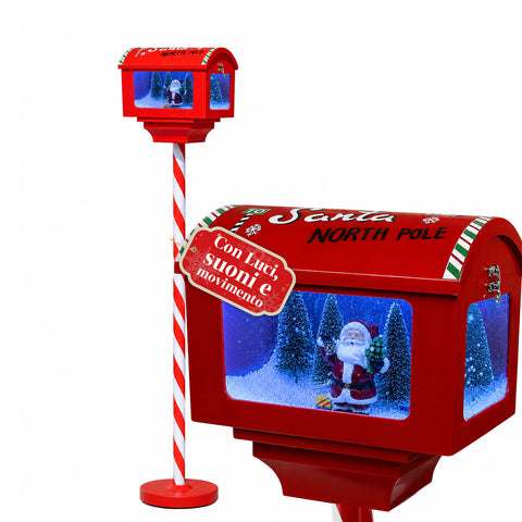 Lampione di Natale con Neve Soffiata, Musica e Luci LED – 4 Varianti
