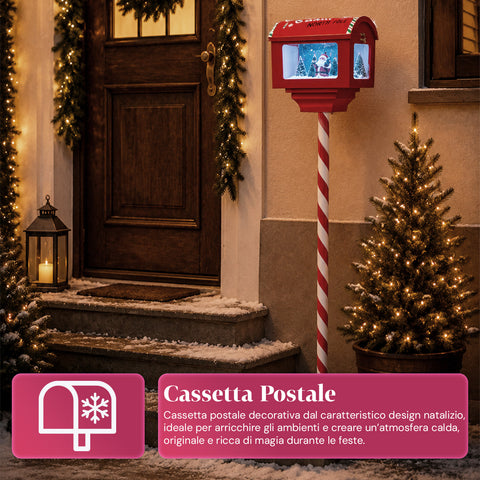 Lampione di Natale con Neve Soffiata, Musica e Luci LED – 4 Varianti