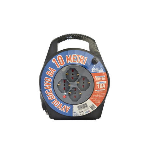 Avvolgicavo Prolunga Manuale 4 Prese Universali