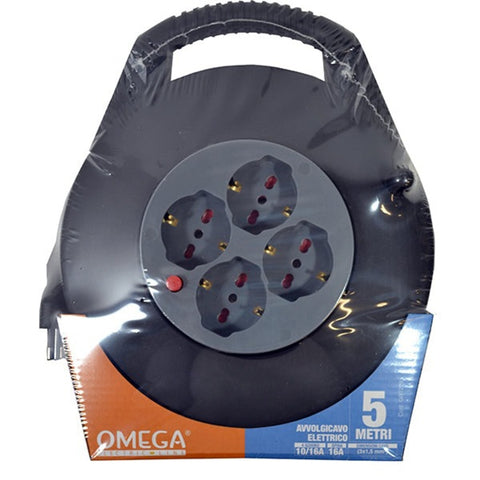 Avvolgicavo Prolunga Manuale 4 Prese Universali