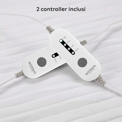 Coperta Termica Elettrica Coprimaterasso Lavabile con RIscaldamento Rapido e 4 Temperature